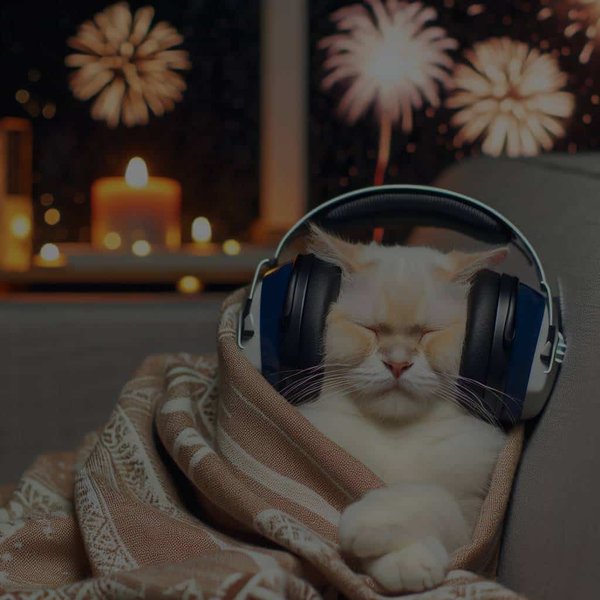 Comment réduire l'anxiété d'un chat de race Khao Manee durant les feux d'artifice ?